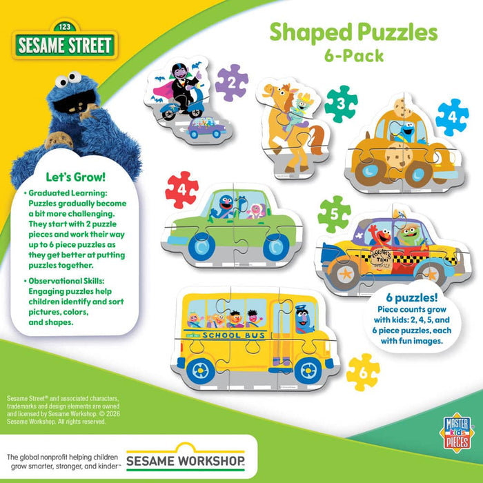Sesame Street - Vehicles Mini Shaped Puzzles 6-Pack - for just $12.99! 