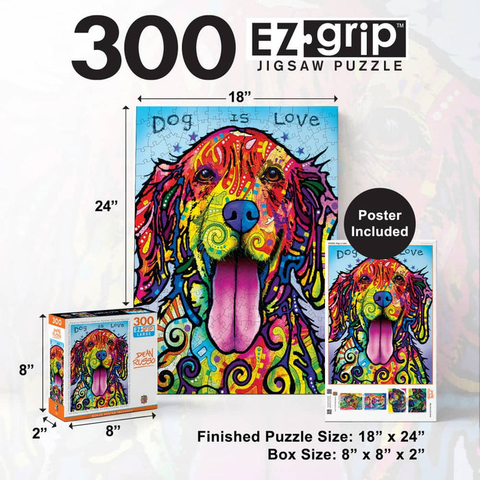 Dean Russo - Dog is Love 300 Piece EZ Grip Jigsaw Puzzle - for just $14.99! 
