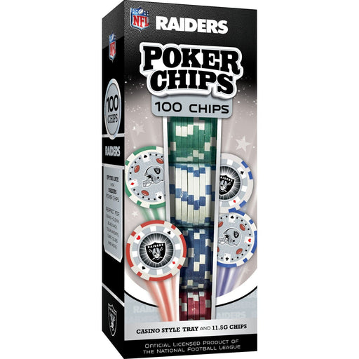 Las Vegas Raiders 100 Piece Poker Chips - for just $16.99! 