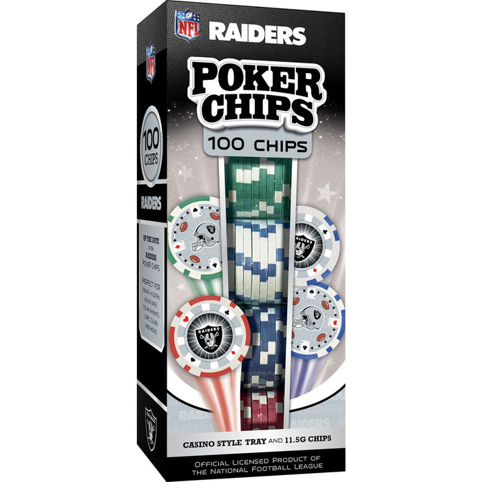 Las Vegas Raiders 100 Piece Poker Chips - for just $16.99! 