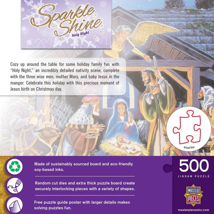 Sparkle & Shine - Holy Night 500 Piece Glitter Jigsaw Puzzle - for just $14.99! 