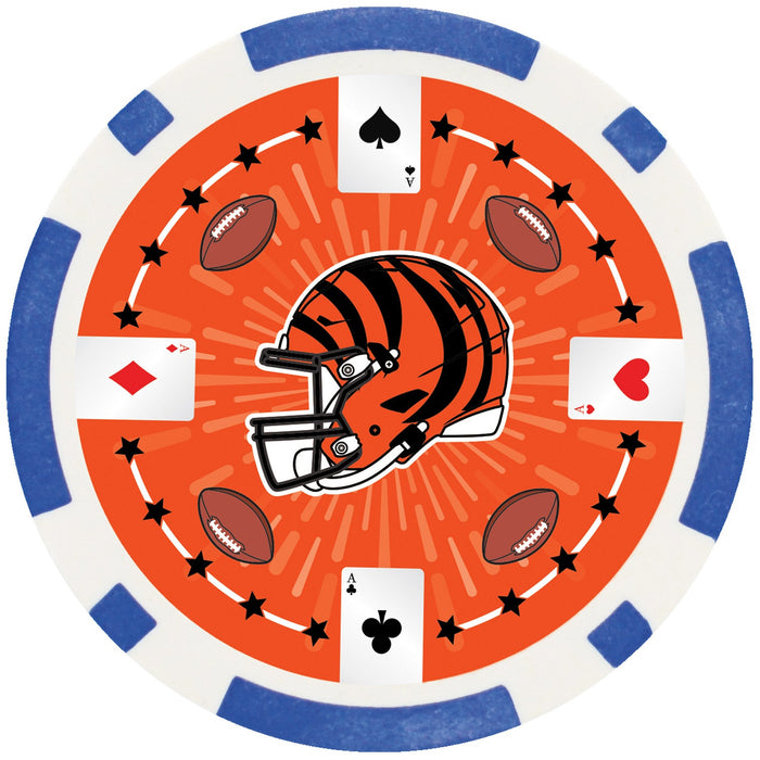 Cincinnati Bengals 100 Piece Poker Chips - Just $29.99! Shop now at Retro Gaming of Denver