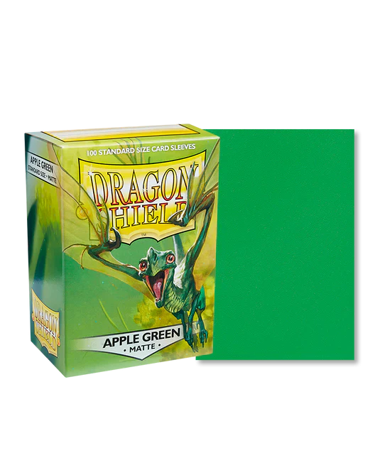 Dragon Shield: Standard 100ct Sleeves - Apple Green (Matte) - for just $14.99! 