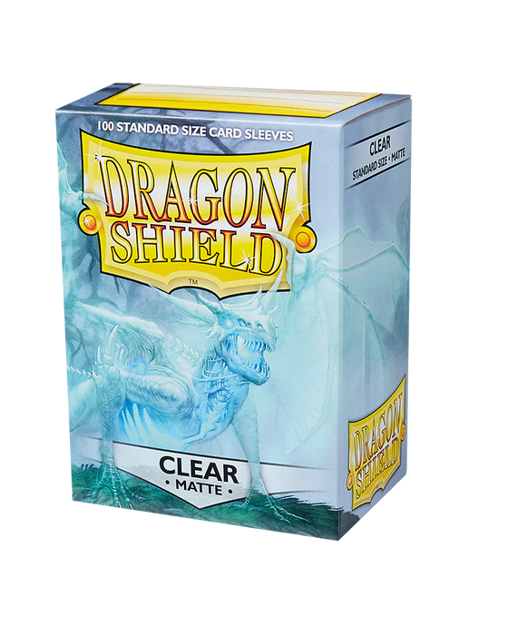 Dragon Shield: Standard 100ct Sleeves - Clear (Matte) - for just $14.99! 