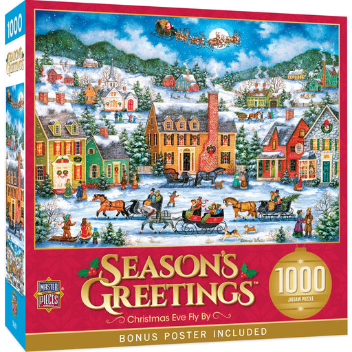 Season's Greetings - Christmas Eve Fly By 1000 Piece Jigsaw Puzzle - Just $16.99! Shop now at Retro Gaming of Denver