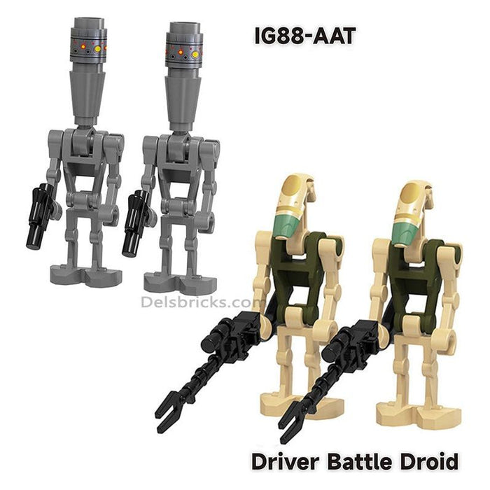 Battle Droids / IG-88 & blasters 4 pack Lego Star wars Minifigures - Premium Lego Star Wars Minifigures - Just $3.99! Shop now at Retro Gaming of Denver