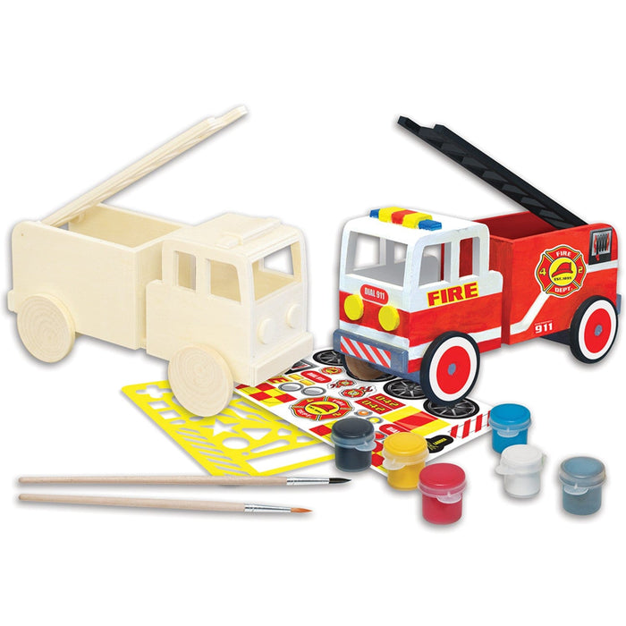 Firetruck Wood Craft & Paint Kit - for just $12.99! 