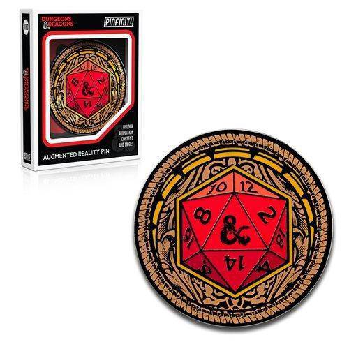 Dungeons & Dragons Ornate D20 Augmented Reality Enamel Pin - for just $13.12! 
