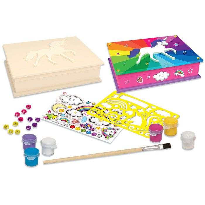 Unicorn Keepsake Box Wood Craft & Paint Kit - Just $16.99! Shop now at Retro Gaming of Denver