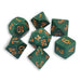 Opaque Polyhedral Dusty Green/copper 7-Die Set - Just $4.25! Shop now at Retro Gaming of Denver