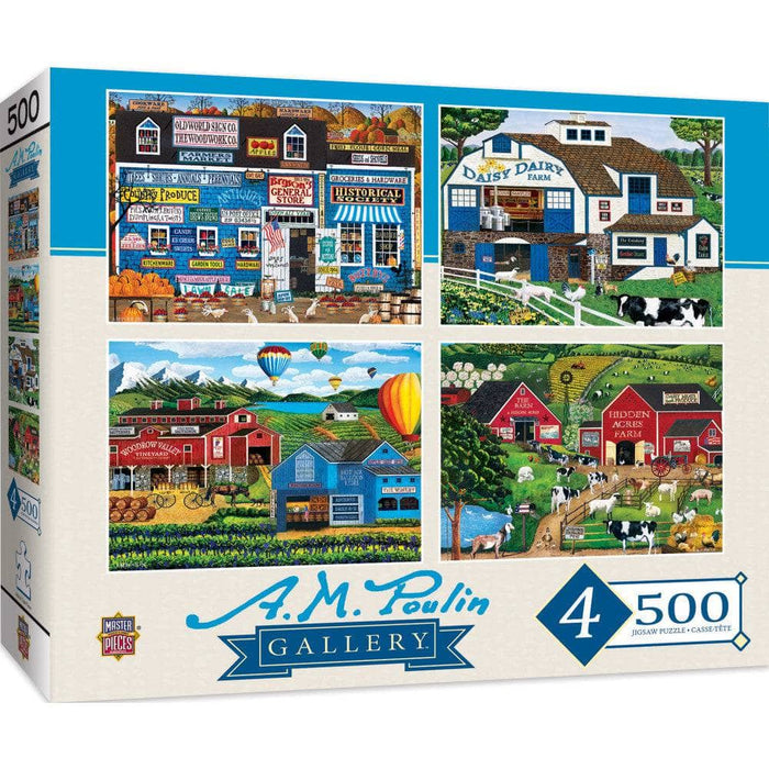 A.M. Poulin Gallery - 500 Piece Jigsaw Puzzles 4-Pack - for just $24.99! 