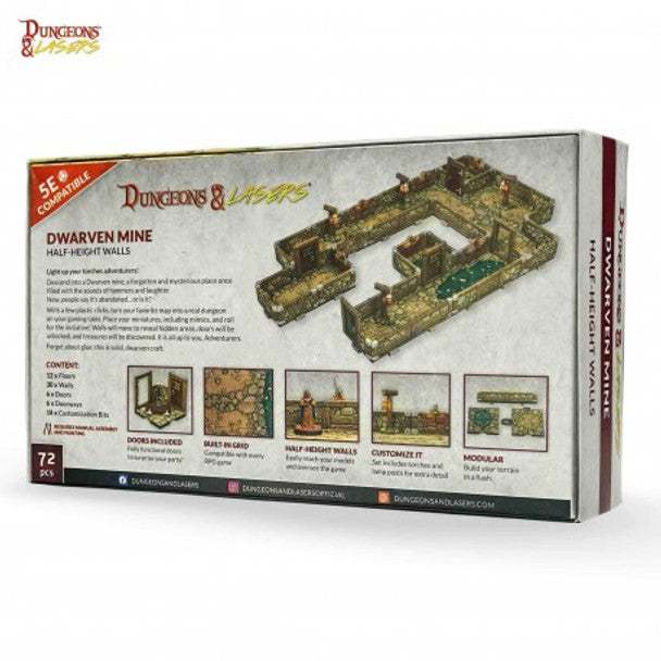 Dungeons & Lasers: Dwarven Mine Half-Height Walls - for just $59! 