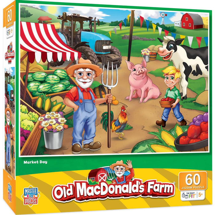 Old MacDonald's Farm - Market Day 60 Piece Jigsaw Puzzle - for just $12.99! 