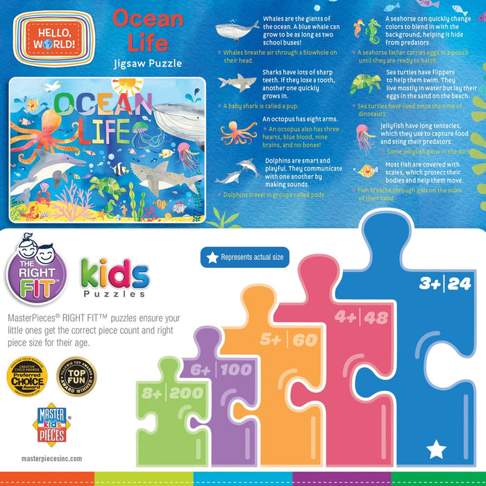 Hello, World! - Ocean Life 24 Piece Jigsaw Puzzle - for just $12.99! 