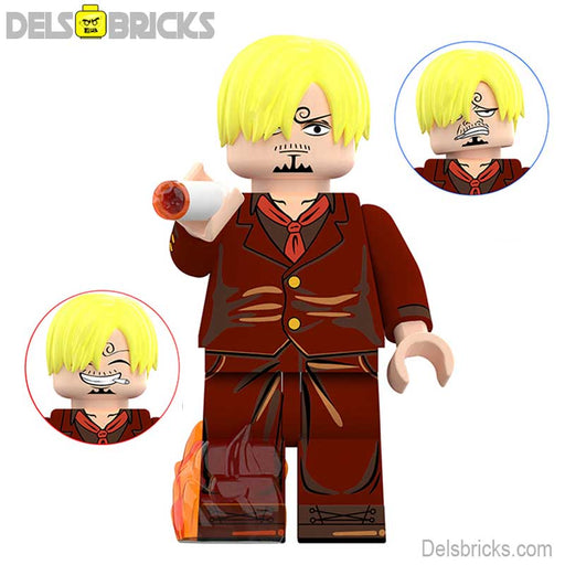 Sanji from ONE PIECE Anime Lego Minifigures custom toys Brown Suit - Premium Minifigures - Just $4.99! Shop now at Retro Gaming of Denver