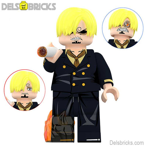 Sanji from ONE PIECE Anime Lego Minifigures custom toys Black Suit - Premium Minifigures - Just $4.99! Shop now at Retro Gaming of Denver