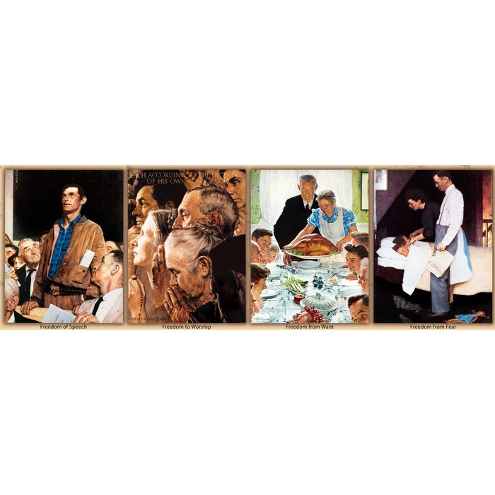 Saturday Evening Post - The Four Freedoms 1000 Piece Panoramic Jigsaw Puzzle - Just $14.99! Shop now at Retro Gaming of Denver