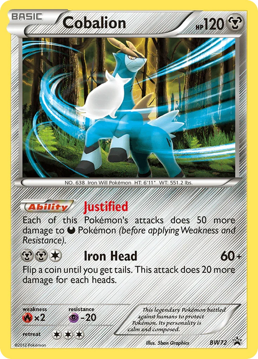 Cobalion (BW72) [Black & White: Black Star Promos] - for just $0! 