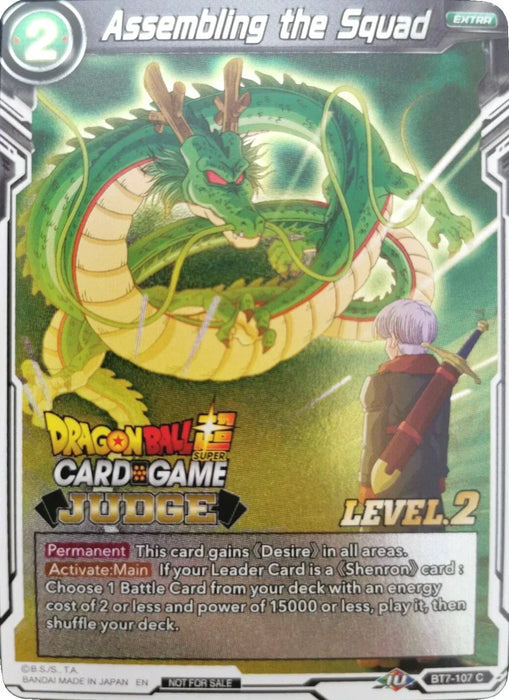 Assembling the Squad (Level 2) (BT7-107) [Judge Promotion Cards] - for just $0.60! 