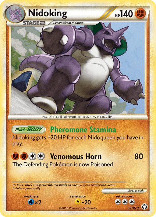 Nidoking (6/102) [HeartGold & SoulSilver: Triumphant] - for just $3.85! 