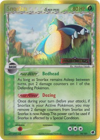 Snorlax (10/101) (Delta Species) (Stamped) [EX: Dragon Frontiers] - Just $16.80! Shop now at Retro Gaming of Denver