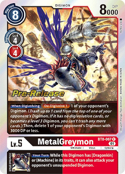 MetalGreymon [BT8-067] [New Awakening Pre-Release Cards] - Just $0.80! Shop now at Retro Gaming of Denver