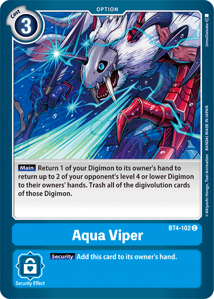 Aqua Viper [BT4-102] [Great Legend] - Just $0.09! Shop now at Retro Gaming of Denver