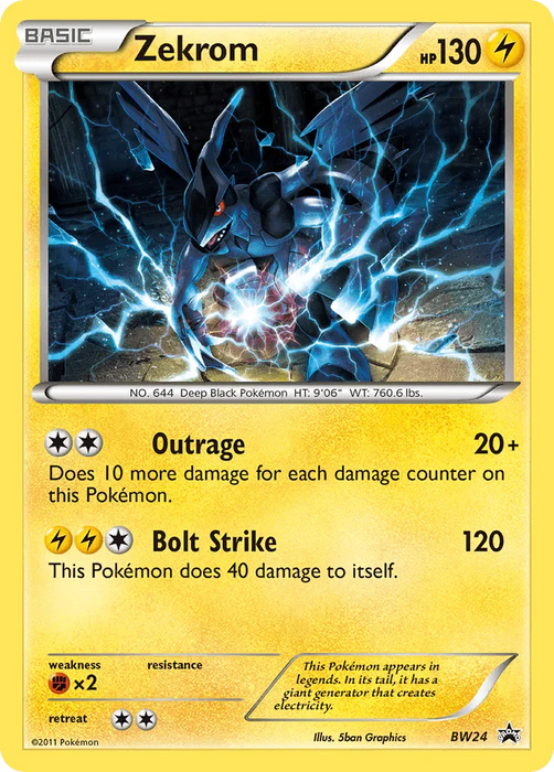 Zekrom (BW24) [Black & White: Black Star Promos] - for just $3.20! 