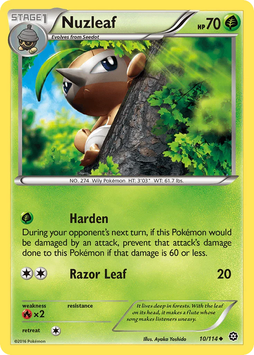 Nuzleaf (10/114) [XY: Steam Siege] - for just $0.10! 
