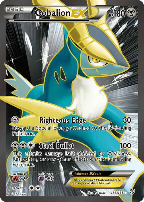 Cobalion EX (133/135) [Black & White: Plasma Storm] - for just $16.75! 