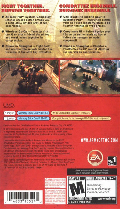 Army of Two: The 40th Day – PlayStation Portable (PSP) - for just $16.99! 