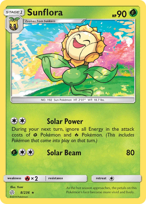 Sunflora (8/236) [Sun & Moon: Cosmic Eclipse] - for just $0.15! 