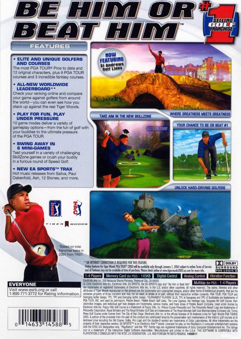 Tiger Woods PGA Tour 2003 – PlayStation 2 (PS2) - for just $3.99! 