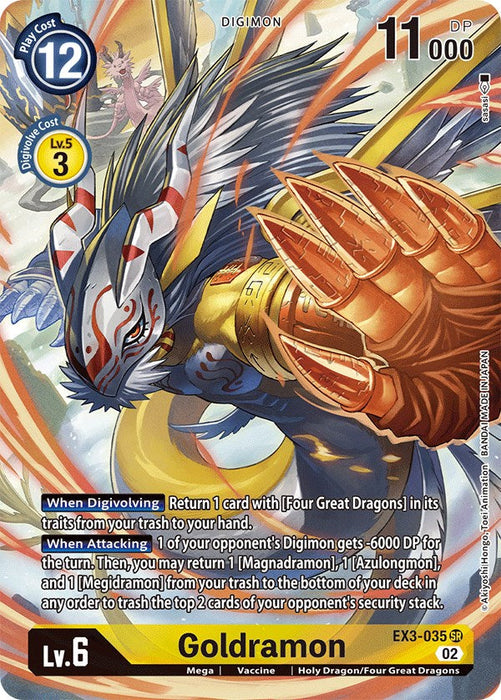 Goldramon [EX3-035] (Alternate Art) [Draconic Roar] - Just $0.30! Shop now at Retro Gaming of Denver