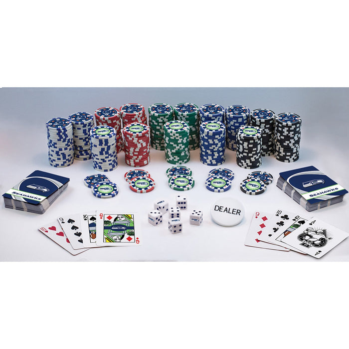 Seattle Seahawks 300 Piece Poker Set - Just $124.99! Shop now at Retro Gaming of Denver