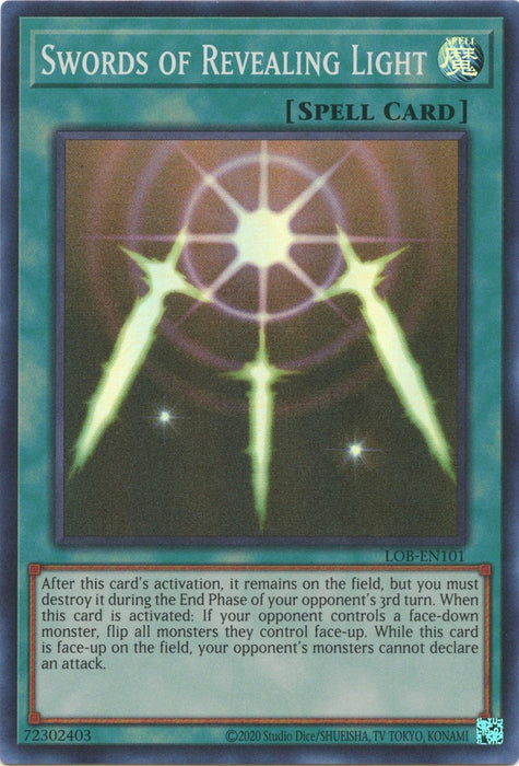 Swords of Revealing Light (25th Anniversary) [LOB-EN101] Super Rare - for just $0.45! 