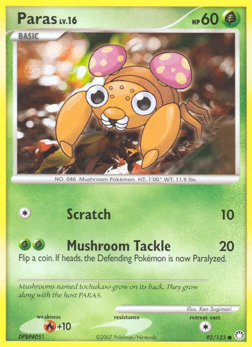 Paras (92/123) [Diamond & Pearl: Mysterious Treasures] - for just $0.15! 