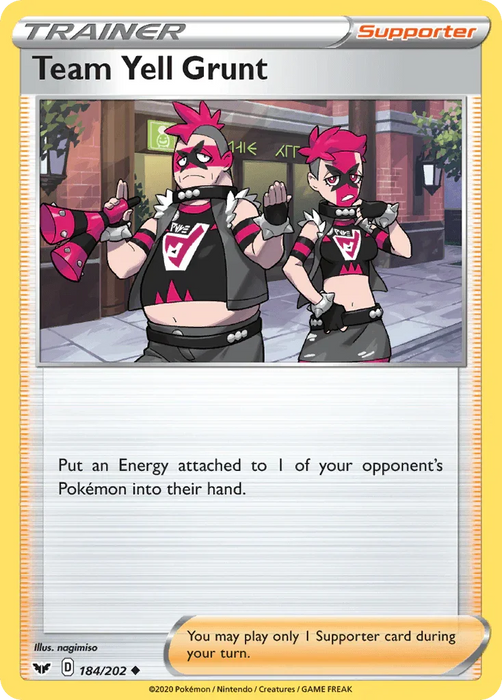 Team Yell Grunt (184/202) [Sword & Shield: Base Set] - for just $0.10! 