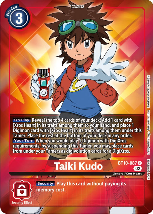 Taiki Kudo [BT10-087] (Box Topper) [Xros Encounter] - Just $0.65! Shop now at Retro Gaming of Denver