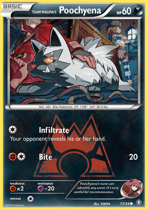Team Magma's Poochyena (17/34) [XY: Double Crisis] - for just $1.10! 