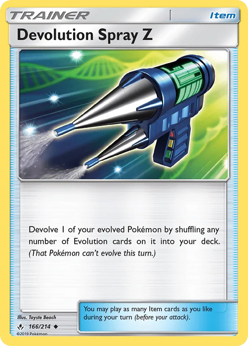 Devolution Spray Z (166/214) [Sun & Moon: Unbroken Bonds] - for just $0.10! 