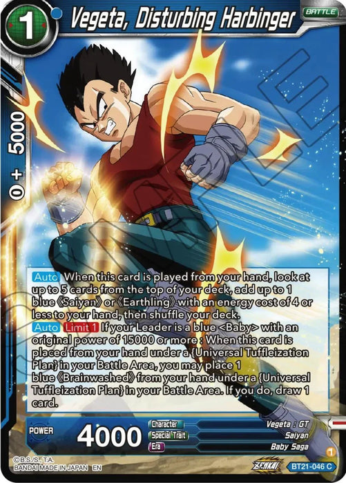 Vegeta, Disturbing Harbinger (BT21-046) [Wild Resurgence] - for just $0.10! 