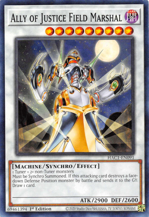 Ally of Justice Field Marshal [HAC1-EN091] Common - for just $0.10! 