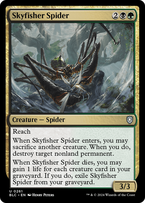 Skyfisher Spider (BLC-261) - Bloomburrow Commander - for just $0.08! 