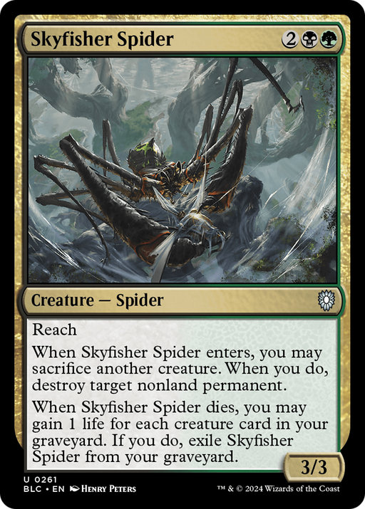 Skyfisher Spider (BLC-261) - Bloomburrow Commander - for just $0.08! 