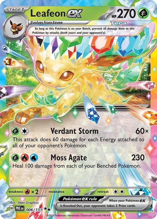 Leafeon ex (006/131) [Scarlet & Violet: Prismatic Evolutions] - for just $0.80! 