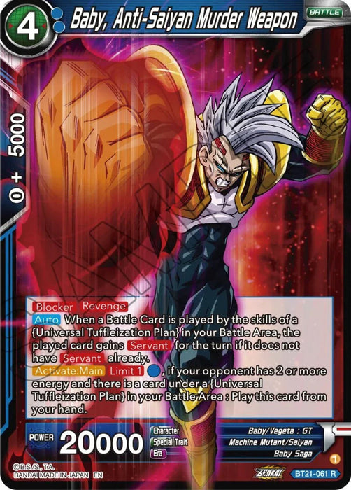 Baby, Anti-Saiyan Murder Weapon (BT21-061) [Wild Resurgence] - for just $0.10! 