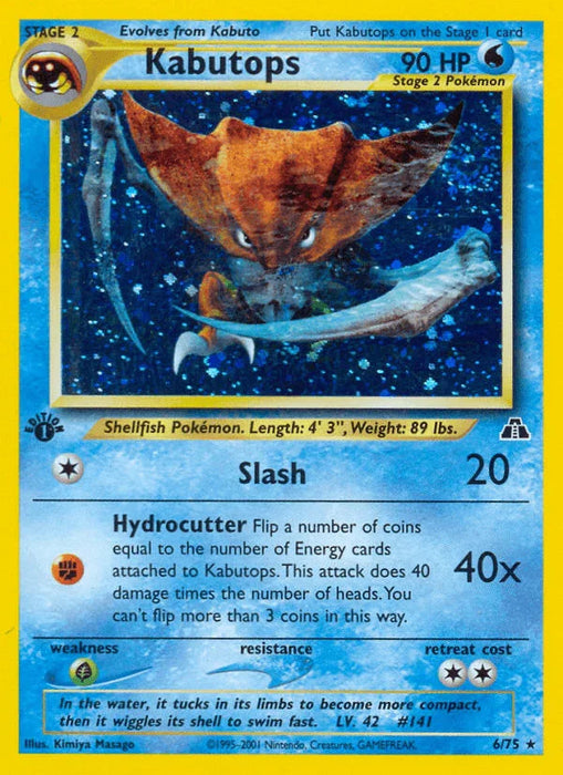 Kabutops (6/75) [Neo Discovery 1st Edition] - for just $53.60! 