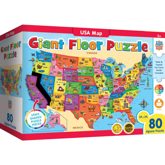 Explorer - USA Map 80 Piece Floor Jigsaw Puzzle - for just $19.99! 