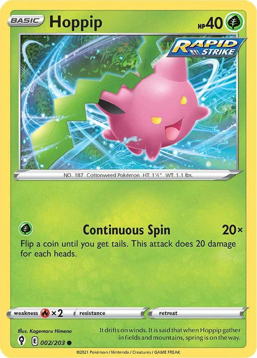 Hoppip (002/203) [Sword & Shield: Evolving Skies] - for just $0.10! 